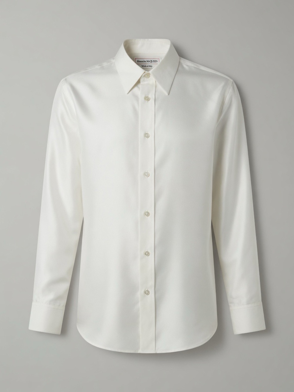 Alexander McQueen Men's Ivory Button-Front Dress Shirt